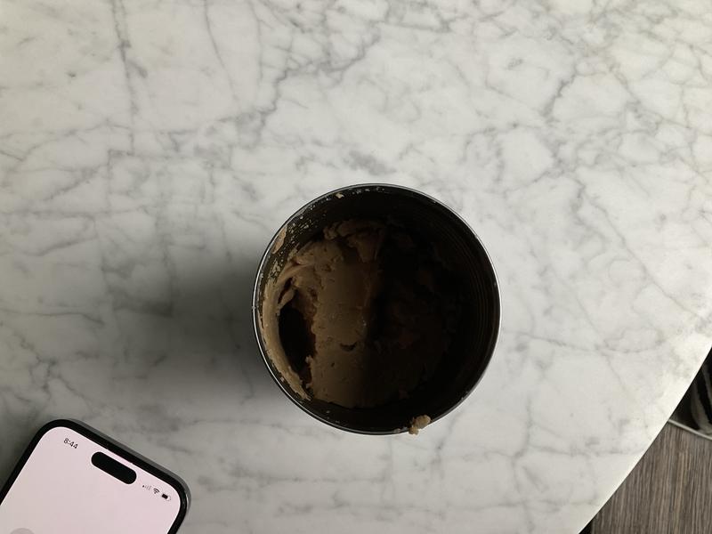 Air pocket extended up to the top of the can