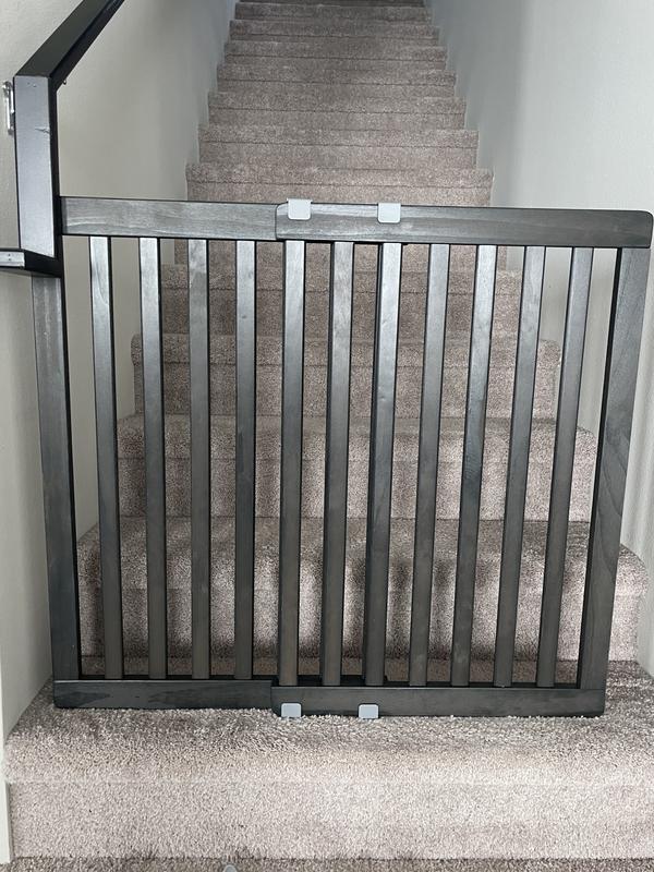 This gate looks very nice in our home but unfortunately doesn’t fit our staircase so we will have to install it elsewhere.