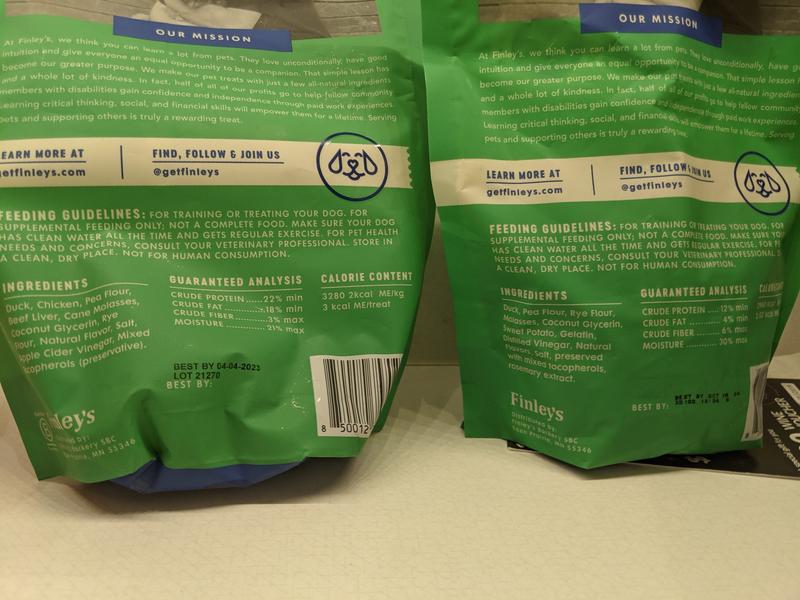 Comparison of recipes