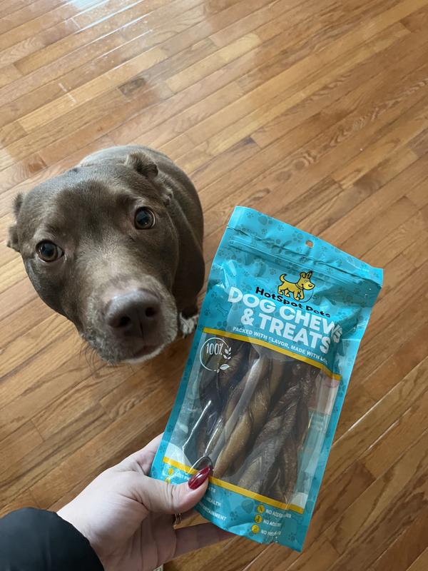 HotSpot Pets Braided Bully Sticks 6" Beef Chews for Dogs