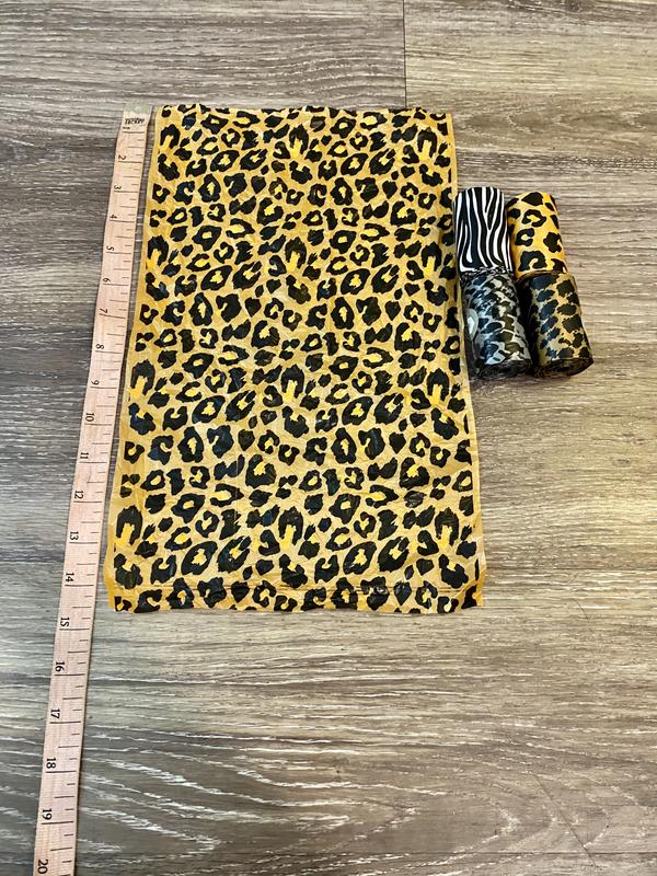 Leopard-print Pu Material Pet Poop Storage Bag - No Garbage Bag