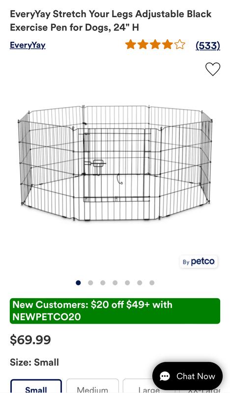 Petco dog 2024 exercise pen