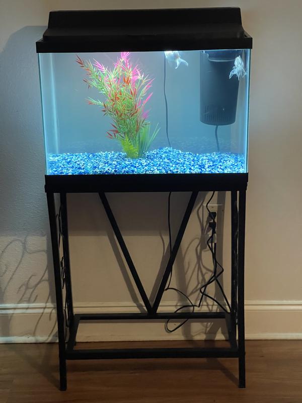 Aquatic fundamentals black scroll aquarium clearance stand