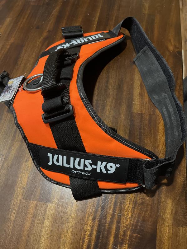 Julius-K9 UV Orange Dog Harness, 3X-Small