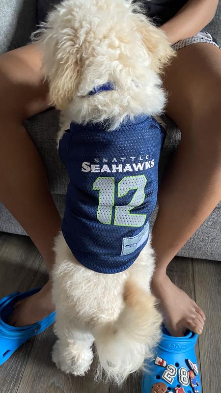 Pets First NFL Seattle Seahawks Jersey for PETS. - SEATTLE SEAHAWKS RAGLAN  JERSEY '12th Man' - X-Large. CUTEST FOOTBALL JERSEY for DOGS & CATS