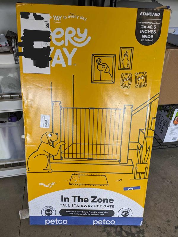 EveryYay In The Zone Black Stairway Pet Gate Petco