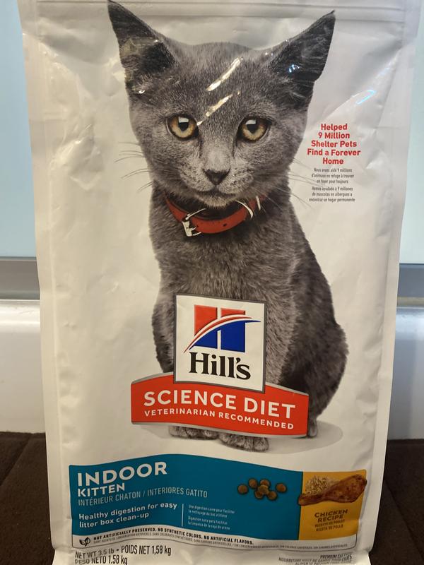 Hill s Science Diet Indoor Kitten Food Chicken Recipe 7 lbs