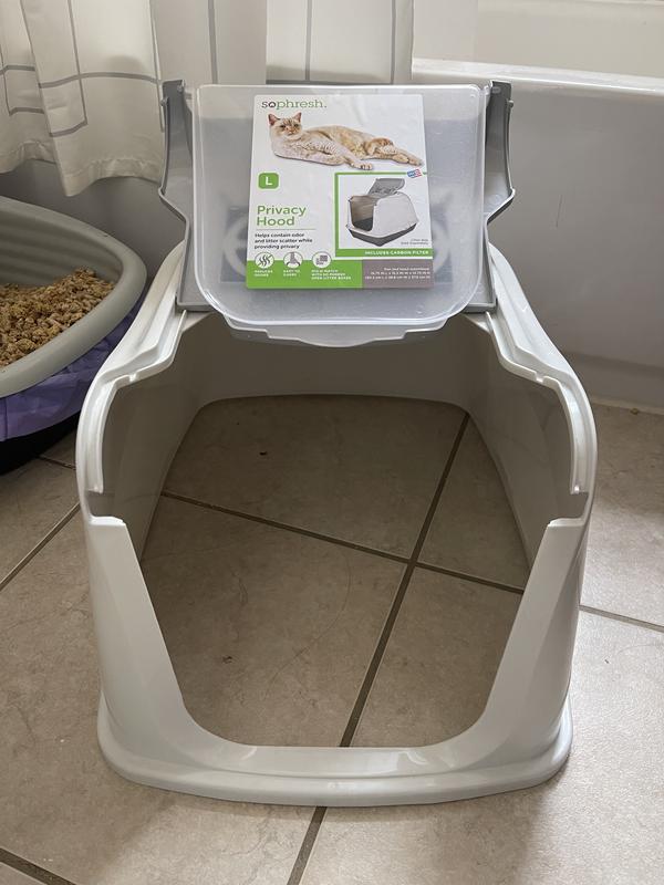 So Phresh Flip Top Cat Litter Box Hood with Odor Filter & Door