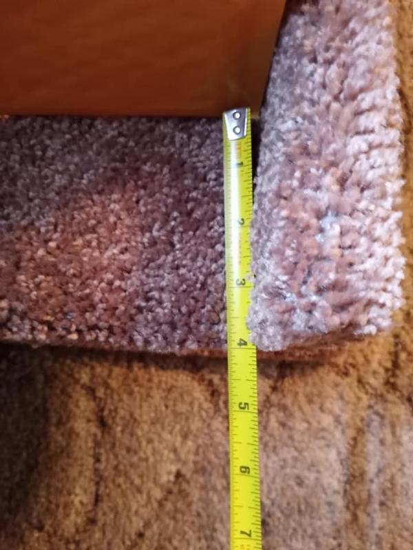 total functional space to get from bottom landing to middle landing is actually less than 4 inches so may not be enough depending on size/age of your pet.