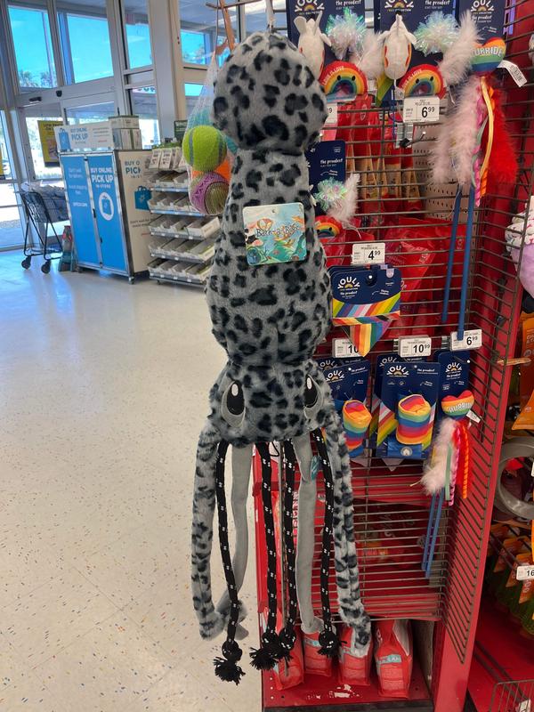 BarkABoo Spider Leg Plush Squid Octopus Dog Toy, Medium Petco