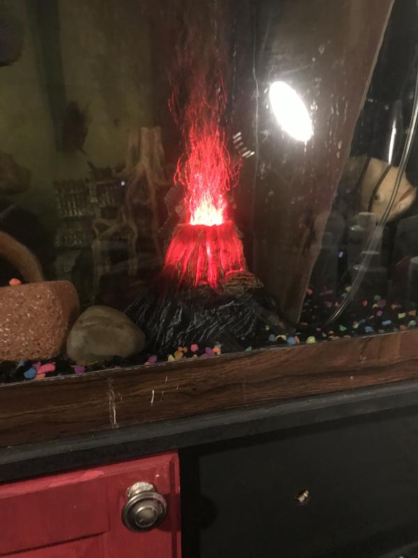 Imagitarium Bubbling LED Volcano Aquarium Ornament Petco