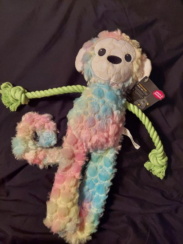 Leaps & Bounds Tough Monkey with Rope Tug Dog Toy