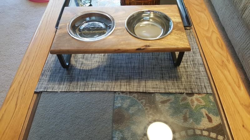 EveryYay Better Together Elevated Wood Double Diner with Stainless-Steel  Bowls for Dogs, 4.6 Cups