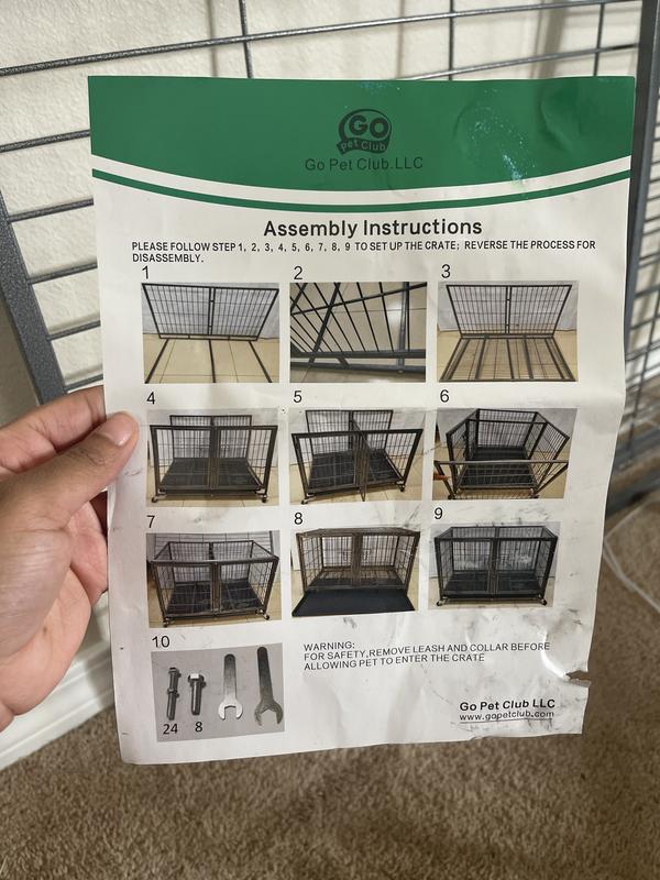 Go Pet Club Heavy Duty Stackable Dog Crate for Large Breeds