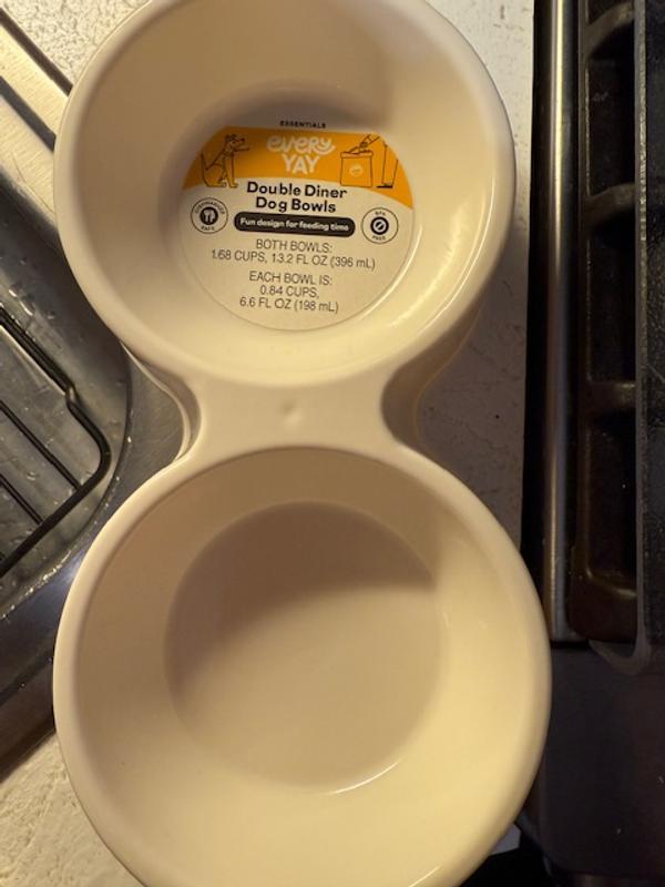 Lightweight, dishwasher safe, double-bowl