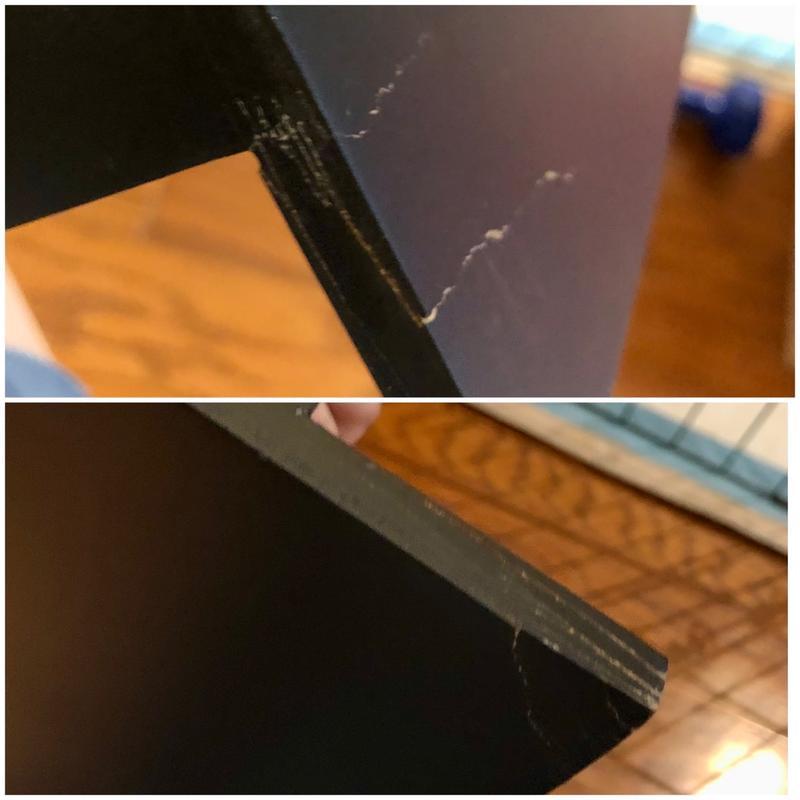 Wood is split on both sides.