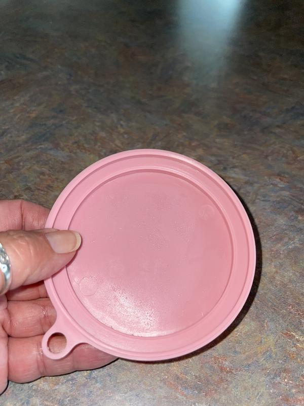Lid hangs slightly over top of can but it's all good - it is a snug fit.