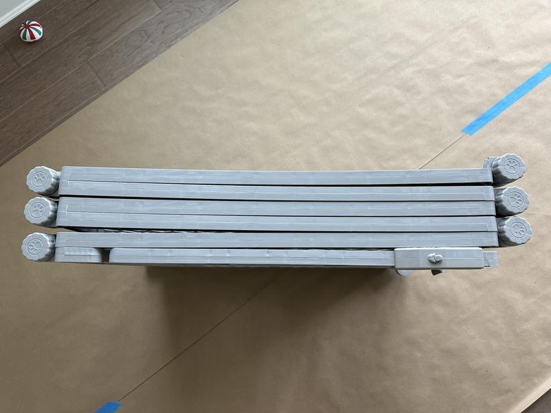Convertible playpen closes up easily and nicely for storage