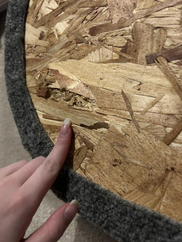 where the wood completely split causing the top to snap off