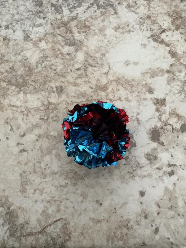 Closeup of the crinkle ball