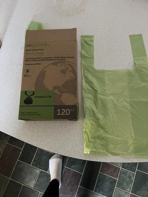 Tie handle waste bags