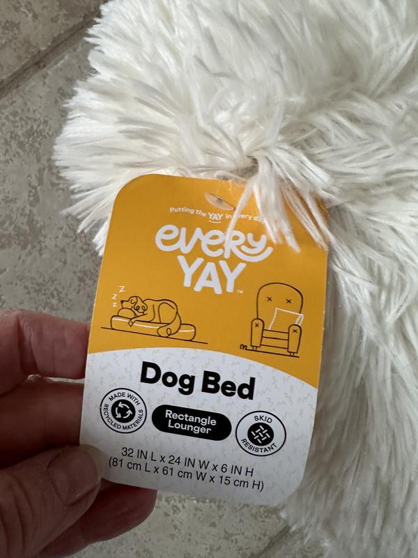 EveryYay Faux Fur Rectangle Bed