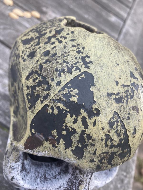 Peeled paint close up