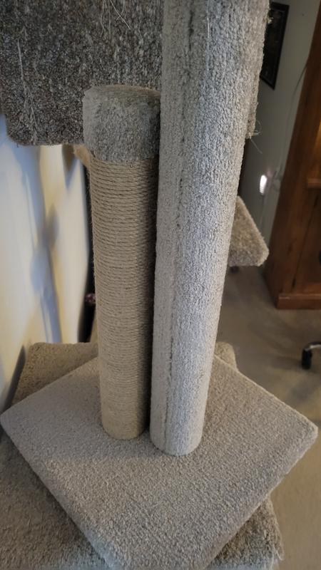 The carpet is cheap, the base board is thinner and the poles are skinnier
