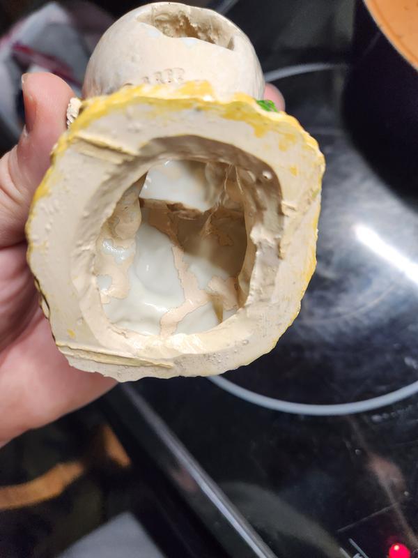 The bright white is where the paint has come off