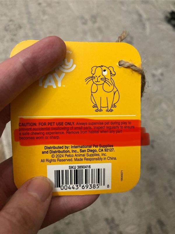 Back of tag (I have highlighted the section I mentioned in my review)