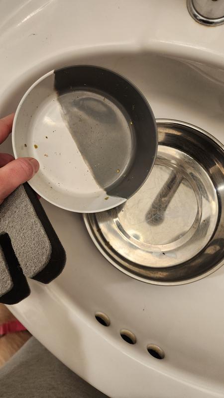 Both bowls prior to using sponge