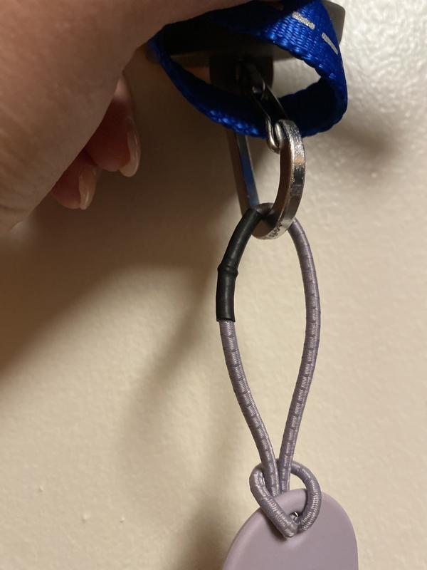 I resorted to attaching it to the hook that my baggie dispenser is on.
