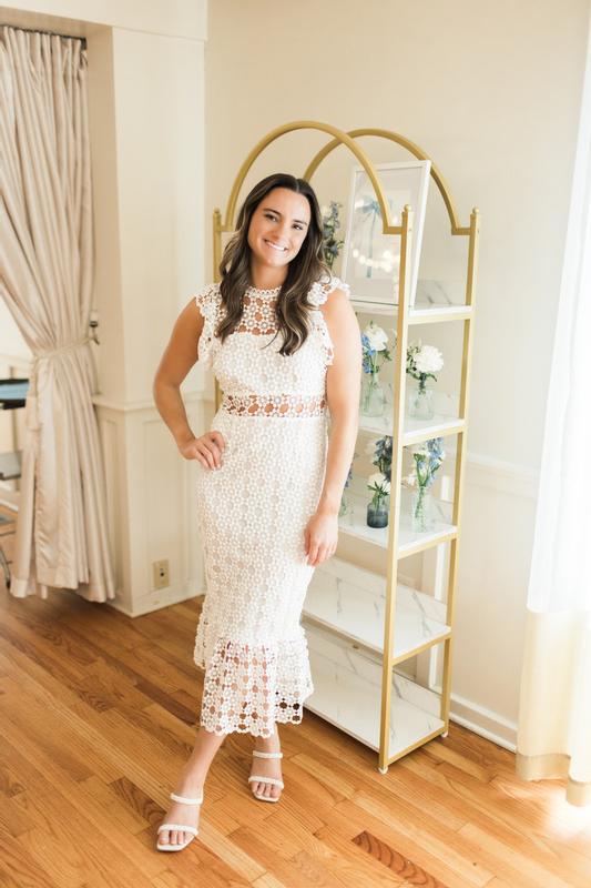 louren back cross lace dress ベージュ M louren back cross lace dress - メルカリ