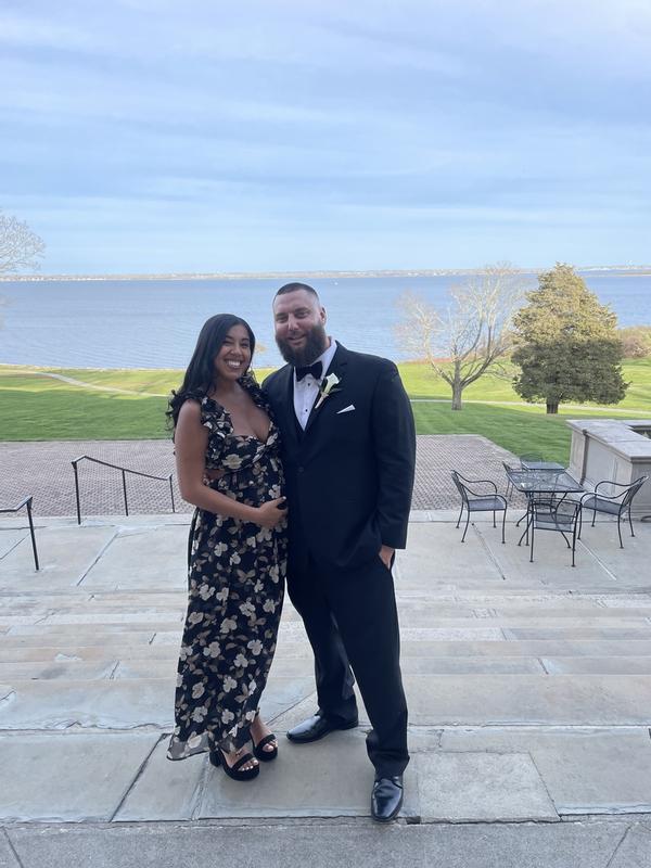 Customer photo for "Perfect dress and bump friendly!!"