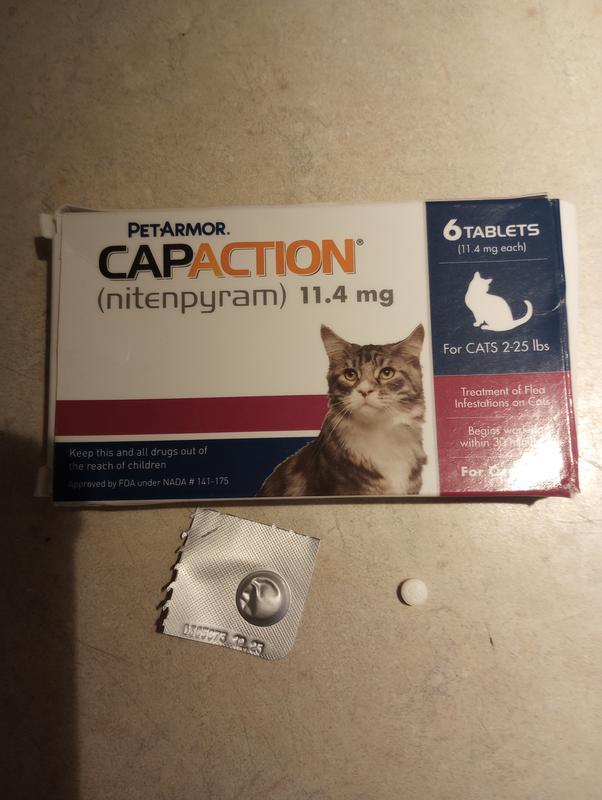 Petarmor Capaction Fast Acting Oral Flea Treatment For Cats 2 25 Lbs 6 Doses 11.4 Mg Meijer