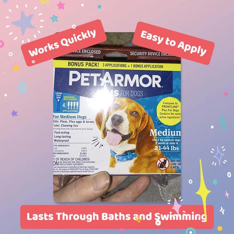 PetArmor Plus Flea and Tick for Dogs and Puppies 5-22 lbs, ct