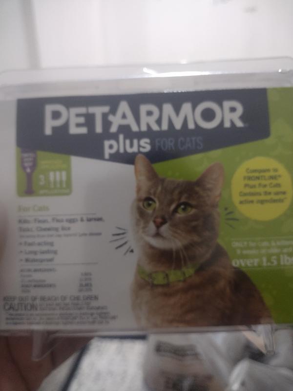 PetArmor Plus Flea & Tick Topical Prevention for Cats, Count of 3