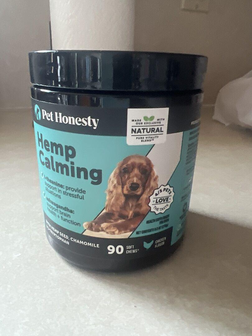 Pet Honesty Hemp Calming Soft Chews for Dogs, 1.5 oz., Count of 14