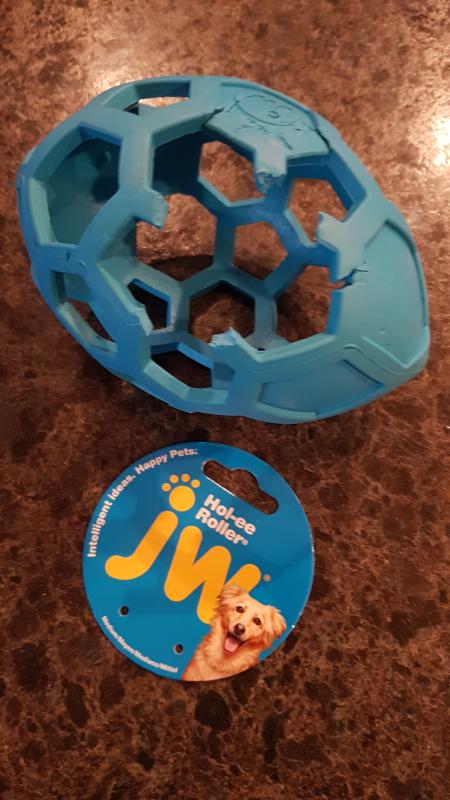 JW Pet Hol-ee Football Dog Chew Puzzle Toy, Mini, assorted colors.