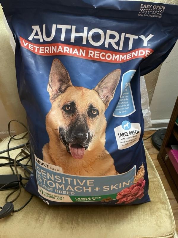 Authority Sensitive Stomach Skin Large Breed Adult Dog Dry Food Lamb Rice 34 lb