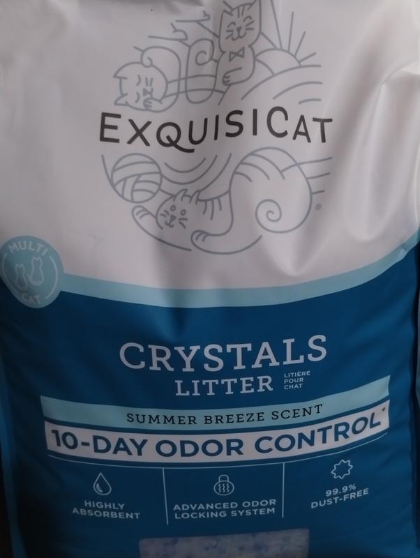 ExquisiCat Crystals Multi Cat Silica Cat Litter Summer Breeze Scented Low Dust