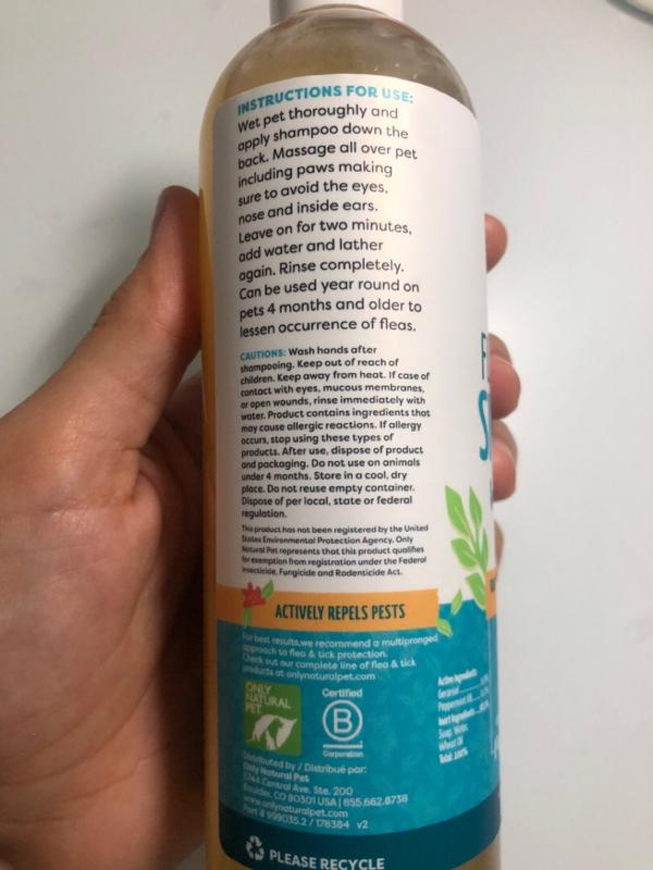 Only natural pet flea and tick shampoo online