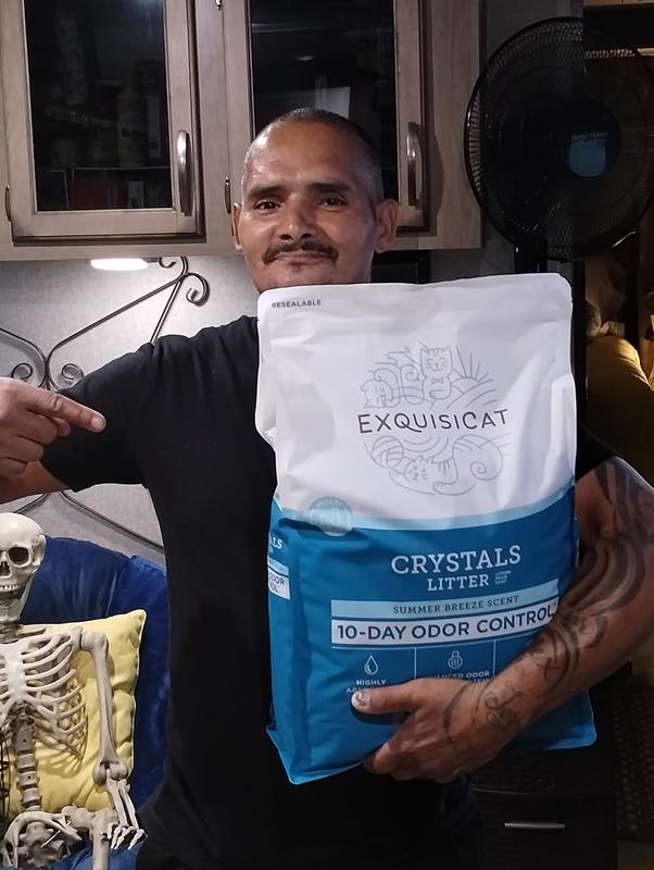 ExquisiCat Crystals Multi Cat Silica Cat Litter Summer Breeze Scented Low Dust