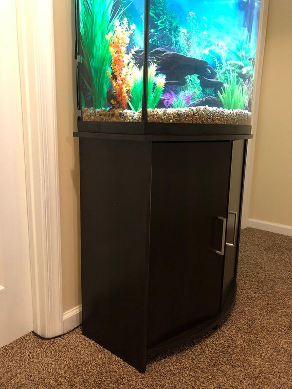 Top Fin Bowfront Aquarium Stand Ensemble 36 Gallon