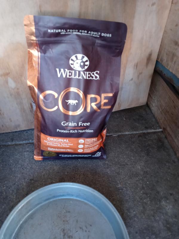 Natural grain free dry dog food by wellness outlet core