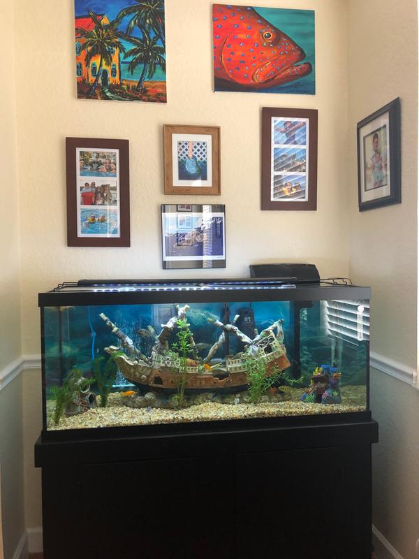 large sunken ship aquarium decoration