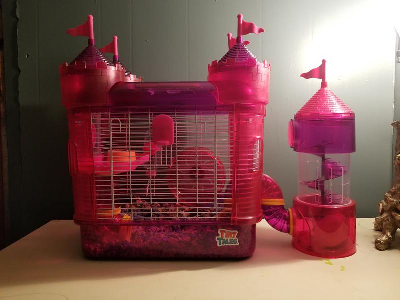 pink princess hamster cage