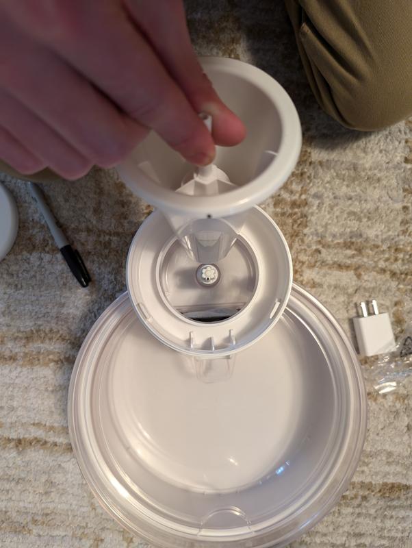 Where I marked the cone and the spinning element for best balance.