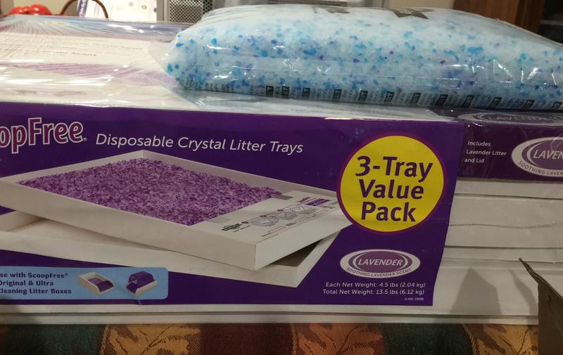 PetSafe ScoopFree Disposable Crystal Lavender Litter Tray – 6 Pack – Odor Sealed