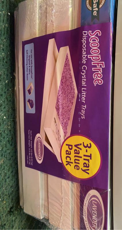 PetSafe ScoopFree Replacement Lavender Scented Crystal Litter top Tray, 3-Pack Easy